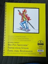 Bee Paper Company Professionalisms Seried Pen Sketcher's 70lb Paper Pad 8.5X11