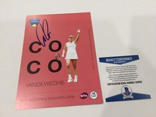CoCo Vandeweghe Signed Autographed 5x7 W&S Tennis Card Beckett BAS COA a