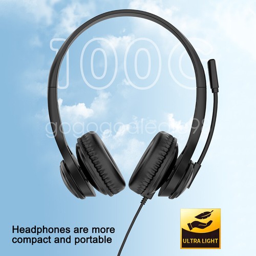 Call Center Wired Headset with Rotatable Microphone Noise Cancelling Headphone - Picture 6 of 26