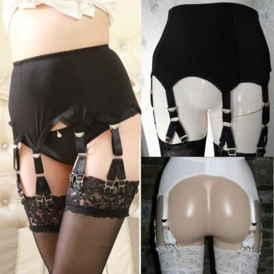 Women Retro 6 Straps Suspender Belt 12 Claws Garter Belts Sexy Underwear