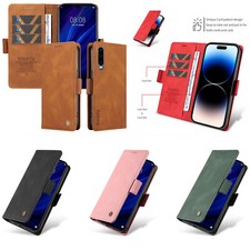 Custodia cellulare per Huawei P20 P30 Mate 10 20 Lite colore arancione pelle PU custodia a portafoglio