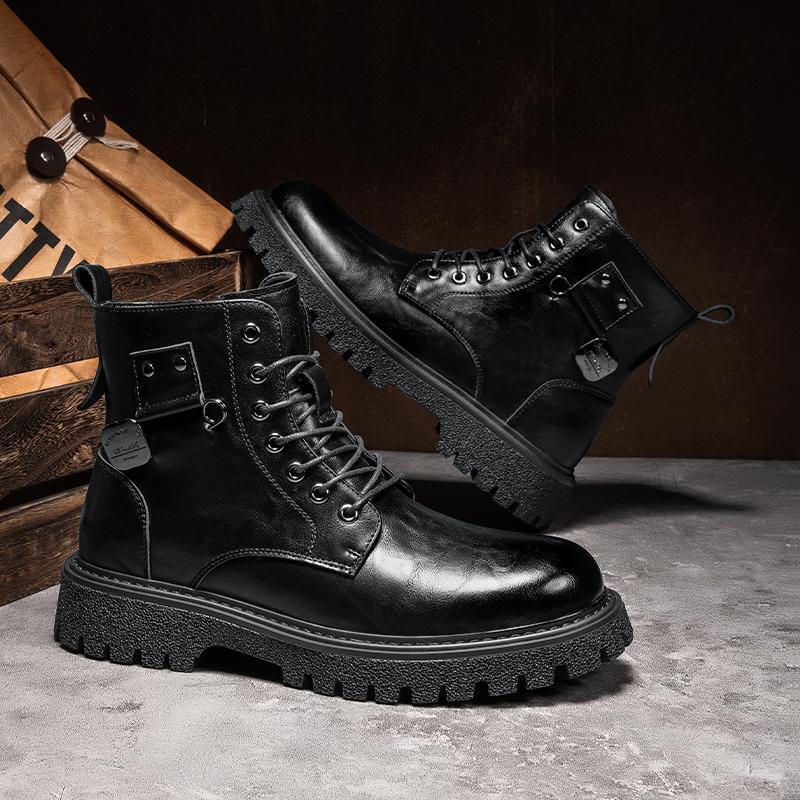 SAOLA Stivaletti stringati da uomo scarpe street board hip top Oxford stivali moto