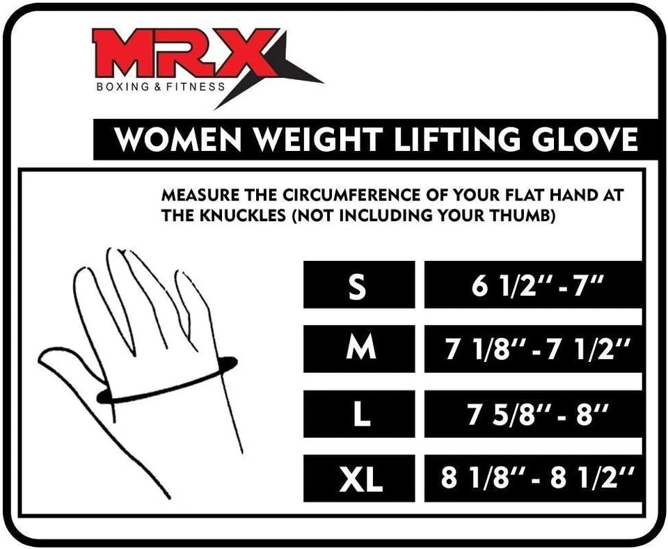 MRX Weight Lifting Fingerless Gloves for Women, Training and Exercise Gloves - Image 2 of 4