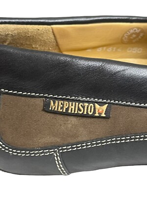 Mephisto Cool-Air Suede Dark Brown Loafers Men display picture 1