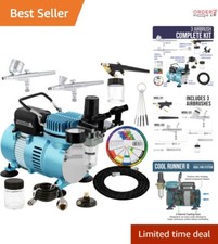 Air Compressor Kit Dual Fan Stainless Steel Multi-Purpose airbrushing system