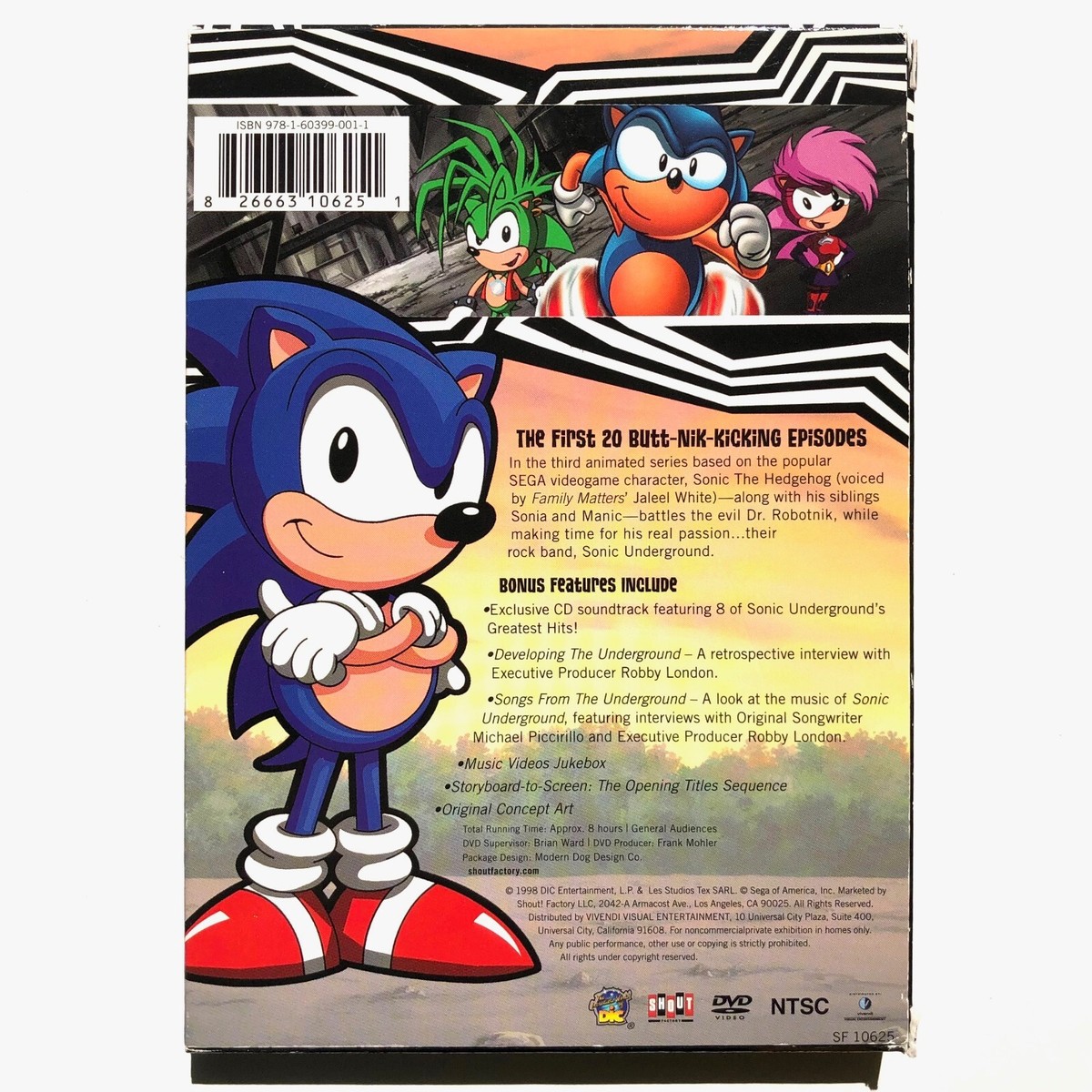 12012　UNDERCODE　音源CD.DVDセット Sonic Underground DVD Anime Television Series 2007