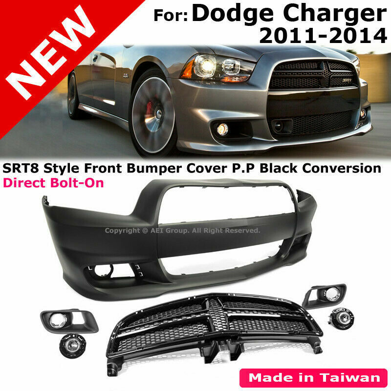 Front Bumper Replacement Front Primed With Fog Light Holes For 2006-2010 Dodge Charger SE, SXT, SRT8 Bumper Cover Front Bumper Replacement Front Primed With Fog Light Holes For 2006-2010 Dodge Charger SE, SXT, SRT8 Bumper Cover