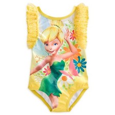 Disney Store Princess Tinker Bell One Piece Swimsuit Girl Size 4 