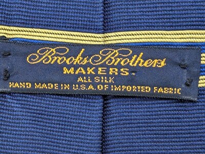 Vintage Brooks Brothers Tie Mens Blue Stripe 100% Silk