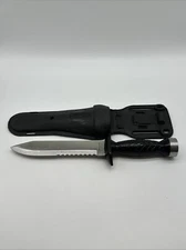 Vintage US Divers Aqua Lung Stainless Steel SCUBA Dive Knife & Sheath JAPAN