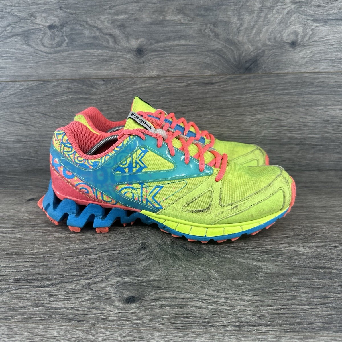 Reebok Zigtech V60564 Women's Running Shoes Size 9.5 Yellow Pink