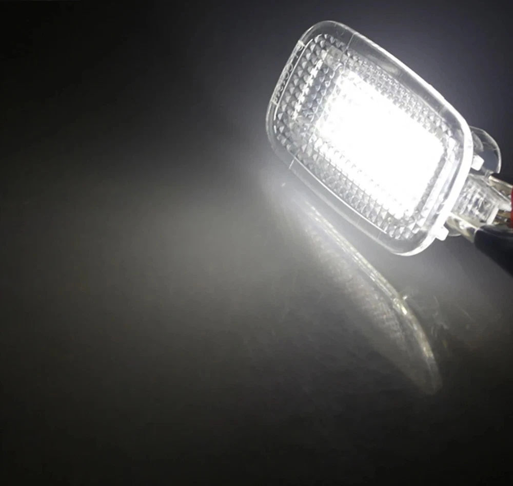 2x White 6000K 18-LED Courtesy Door Trunk Lights Lamp For Mercedes-Benz W204 W212 W207 W221 OEM# A2218200401  