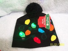 Christmas Lights Flashing Led Hat Unisex Men Women New With Tag
