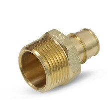 Pex-A 1" x 1" Male Threaded Adapter Expansion Fitting, F1960 Brass MIP Adapter