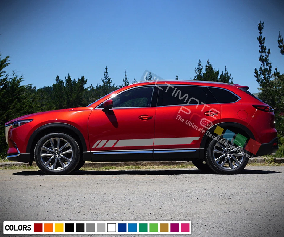 2x Calcomanía Adhesiva Vinilo Rayas Puerta Lateral para Mazda CX-9 Sport Window 2016-2018 Foto 2 de 4