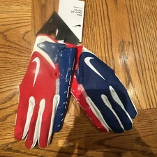 Nike Vapor Jet 7.0 Football Receiver Gloves USA Red White Blue Youth Large YL