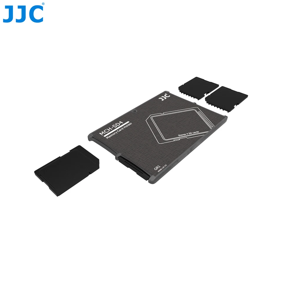 JJC Compact Wallet Memory Card Holder Protective Storage Case for 4 SD Cards - Image 2 of 4