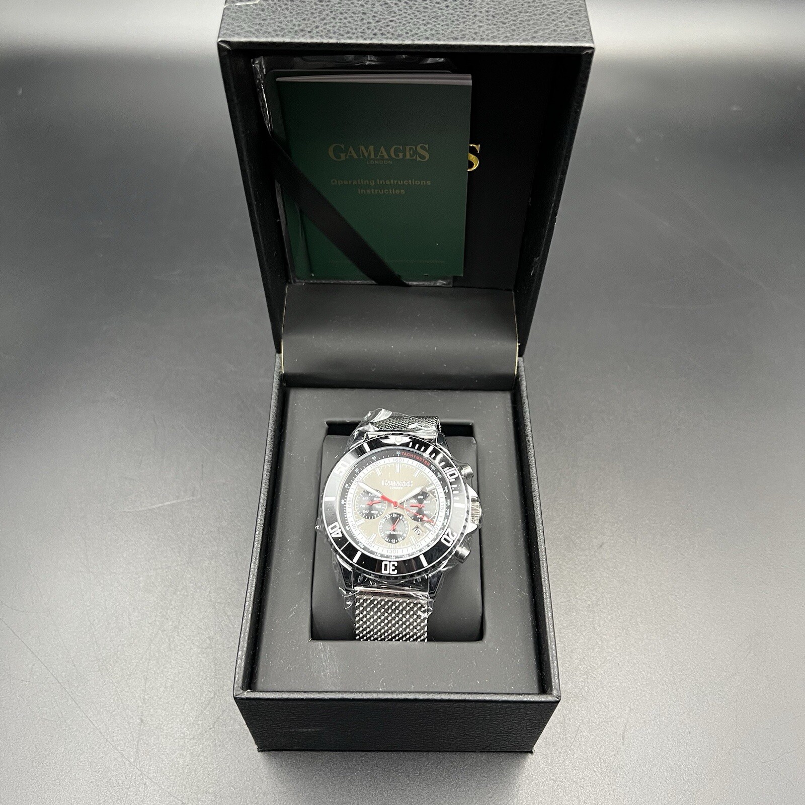 Gamages Limited Edition Sports Racer Automatic Watch 8840 Steel UNWORN £705 RRP