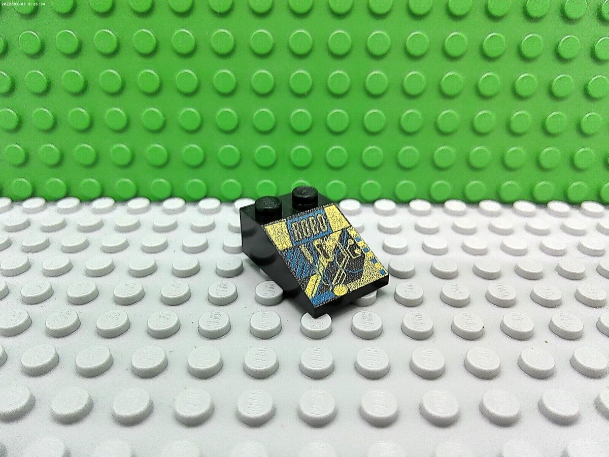 Lego 1 Negro 3x2 Ladrillo Inclinado Impreso con Robo