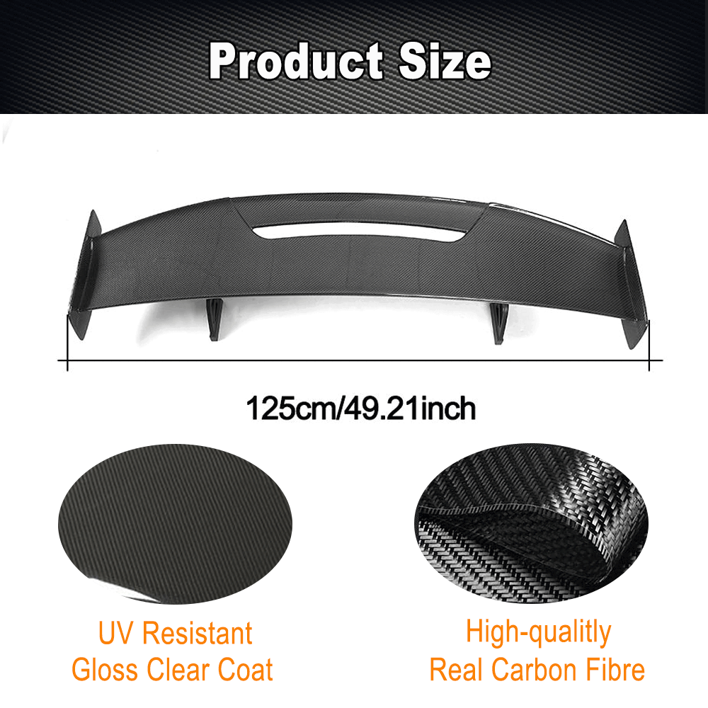 Mini Auto Heckflügel,MoreChioce Universal Auto Heckspoiler Styling  Heckflügel Auto Heckflügel Dekoration Carbon Fiber Spoiler Flügel  Selbstklebende