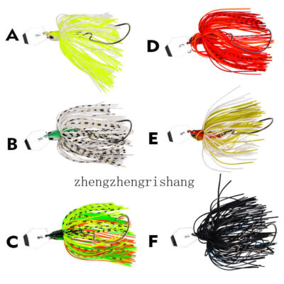 5Pcs Worm Hook Skatter Shad Bladed Jig 3/7oz -3/4oz Vibrating Jig Bass Lure Bait