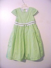 Girls Gymboree Green Gingham Dress Crinoline Under Skirt Size 7 EUC  