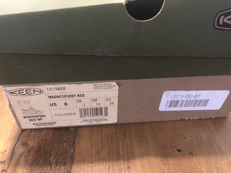 Botas de nieve KEEN Winterport Neo para niños pequeños impermeables aisladas grises talla 8 Foto 2 de 3