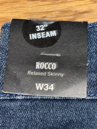 True Religion Marke Rocco Relaxed Skinny Jeans Herren Bundweite 34 Länge 32 Neu - Bild 22 von 24