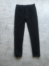 Ladies Leggings Black Fleece Lined Seamless by Gold Medal L/XL