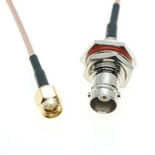 BNC Female Bulkhead to SMA Male Crimp Coaxial Pigtail Jumper RG316 extend Cable