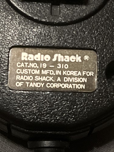 RADIO SHACK HANDHELD MICROPHONE 19-310 CB RADIO WALKIE TALKIE 2 PRONG PLUG - Zdjęcie 3 z 3