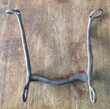 Nice Vintage Horse Bit, Heavy Nickel Alloy -- Made in England 