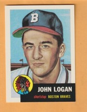 Johnny Logan Boston Braves 1991 Topps Archives '53 #158 Endicott New York
