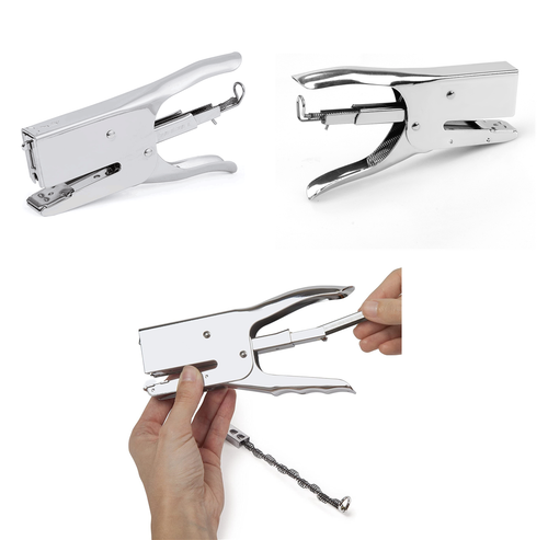 SCHWERE HEFTERZANGE Multi-Material Büro Handwerk Stoff + 400 26/6 Heftklammern - Bild 6 von 6