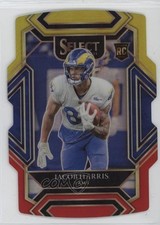 2021 Panini Select Club Level Red & Yellow Prizm Die-Cut Jacob Harris #280 1r4t
