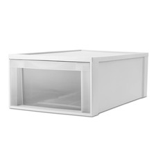 Under Bed Plastic Storage Drawer, 29" x 17.5", White