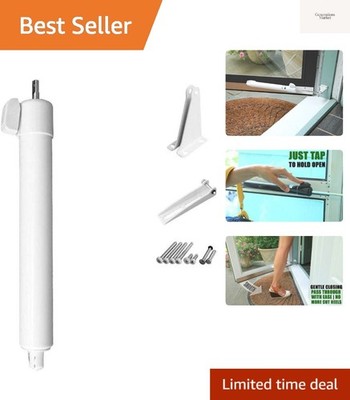 Touch 'n Hold Smooth - Heavy Duty Door Closer System White