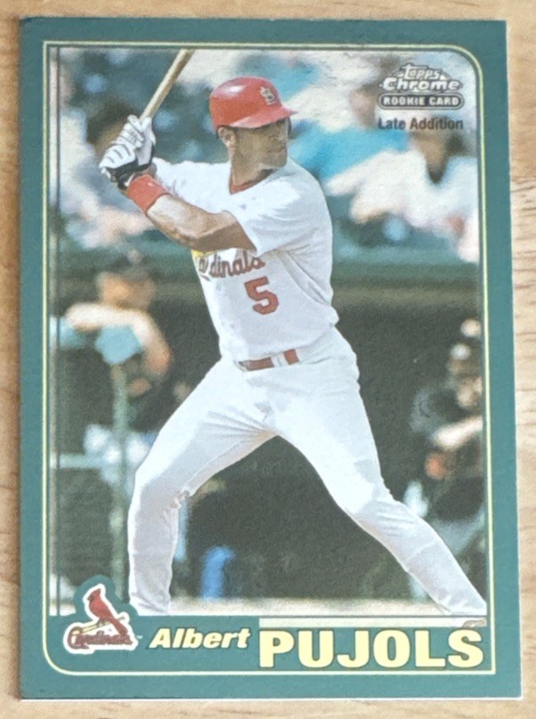 Albert Pujols 2001 Topps Chrome Late Edition Rookie Card #596 (7886) Nrmt