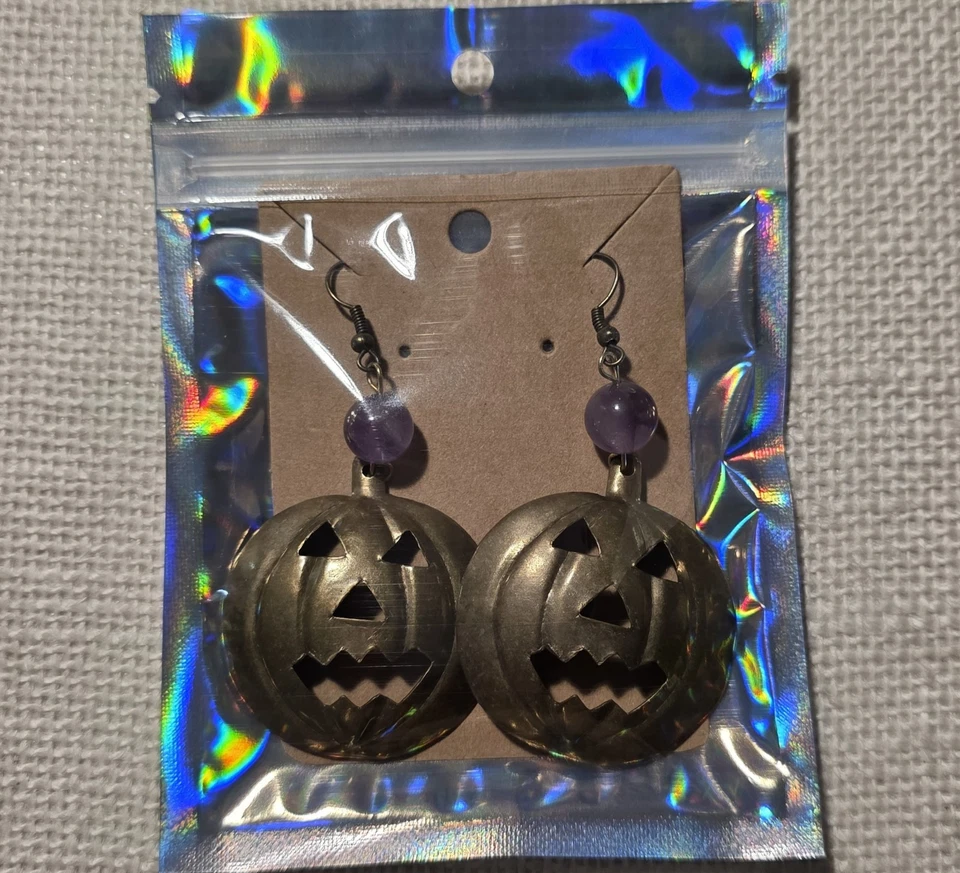 Pendientes de calabaza vintage de Halloween Foto 4 de 4