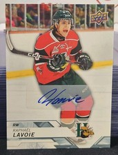 18-19 Upper Deck CHL Raphael Lavoie Autographed 🚨🚨🚨 Halifax Mooseheads 