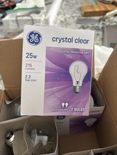 GE Old Style Clear 25W bulbs Case of 6 packs 2 each 12 total bulbs New in box