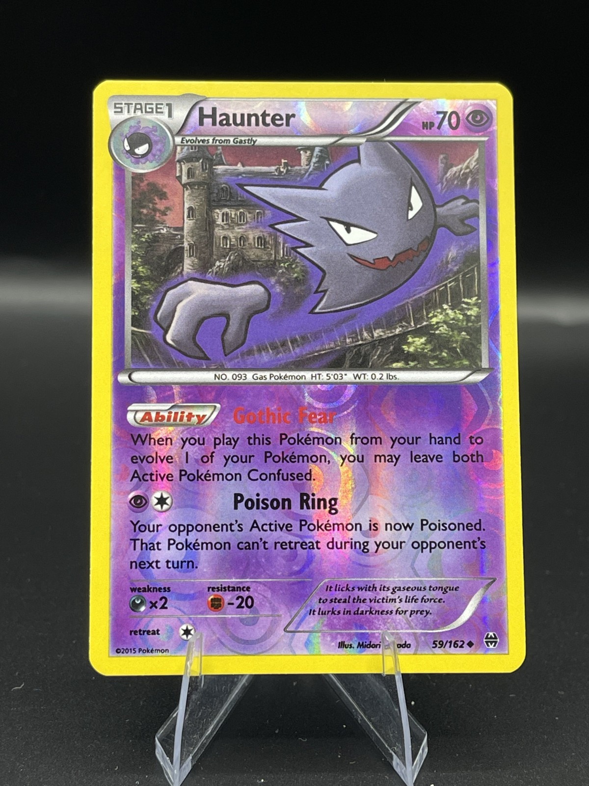(NM) Haunter Reverse Holo 59/162 XY Breakthrough Pokemon TCG Card 317b-1