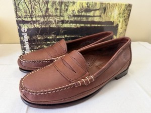 VTG Timberland Penny Loafers Mens 8 N‎ Dark Brown Leather Dress Shoes 3063 Timberland Penny Loafers | eBay main image 4