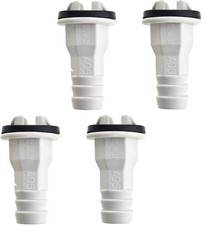 4Pcs 0.6 Inch 15mm Air Conditioner Drain Hose Connector Straight Fitting Window