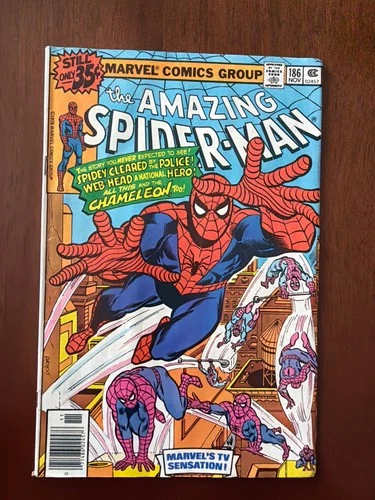 The Amazing Spider-Man #186 Vol. 1 (Marvel, 1978) Key! Chameleon App, ungraded