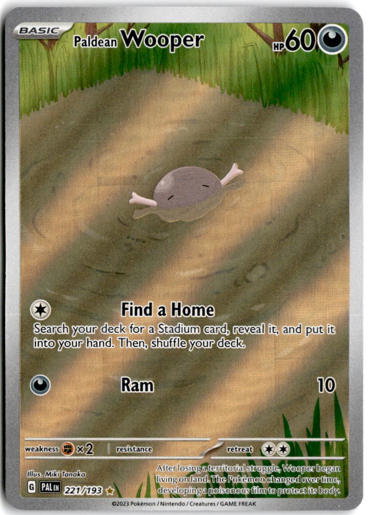 Paldean Wooper - Illustration Rare SV02: Paldea Evolved 221/193 NM