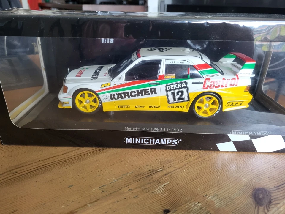 Mercedes 190E 2.5-16 EVO II , #12 Team Mass Schons, van Ommen, Minichamps 1:18