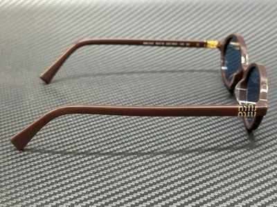 MIU MIU MU 04ZS 22C60O Moka Blue Women's 50 mm Sunglasses | eBay