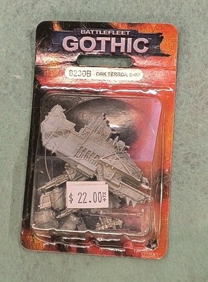 Battlefleet Gothic 8230B Ork Terror Ship NIB OOP Metal & Plastic