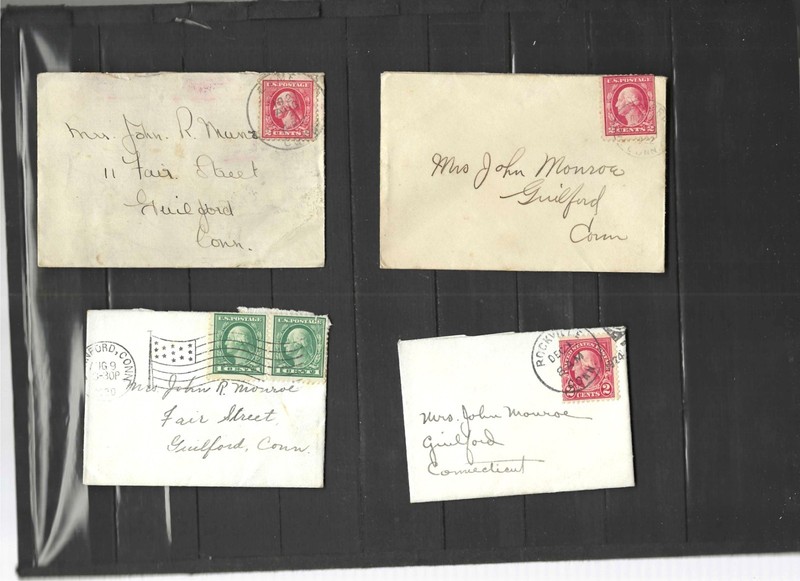 USA COVERS SMALL 1920 ISH CANCELS LOT OF 4 AV F #86